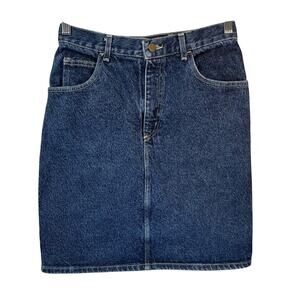 Bonjour Vintage 80’s Women’s‎ USA Made Classic Dark Wash Denim Skirt Size 9